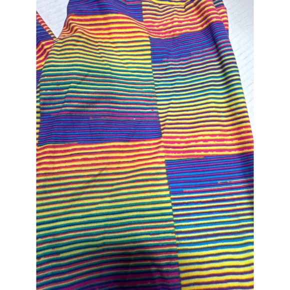 Lularoe One Size Geometric Lines Multicolor Striped Leggings Gym Training OS - Picture 2 of 3